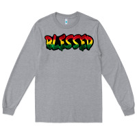 Heather Grey Juneteenth blessed Long Sleeve Tee - FaDigitalArtStudio