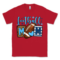 Red Football mom blue team color Classic Tee - HowdyJamesFarm