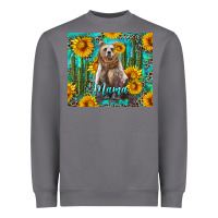 Storm mama bear with sunflowers and cactus Heavyweight Sweatshirt - Artiststas