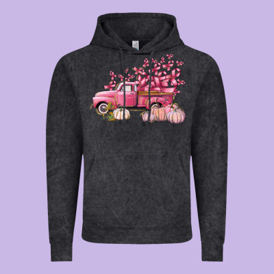 Breast Cancer Truck Vintage Hoodie Designed By Fadigitalartstudio