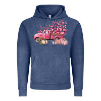 Vintage Denim Breast Cancer truck Vintage Hoodie - FaDigitalArtStudio