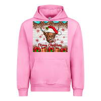 Fuchsia Pink merry christmas cow Urban Hoodie - JahusDesignShop
