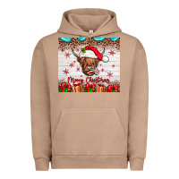 Pigment Burro merry christmas cow Urban Hoodie - JahusDesignShop