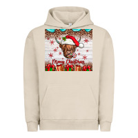 Pigment French Oak merry christmas cow Urban Hoodie - JahusDesignShop