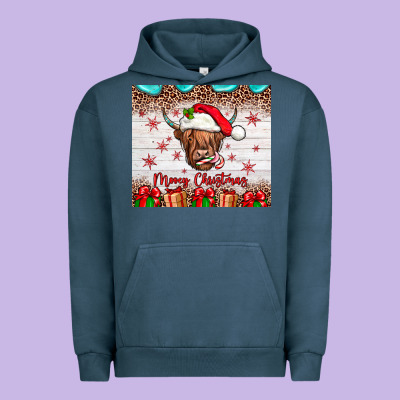 Merry Christmas Cow Urban Hoodie Designed By Jahusdesignshop