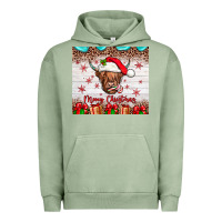 Pigment Oil Green merry christmas cow Urban Hoodie - JahusDesignShop