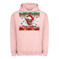 Pigment Salmon merry christmas cow Urban Hoodie - JahusDesignShop