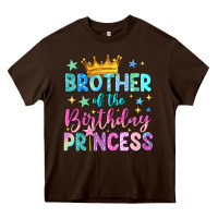 Chocolate Brown brother of the birthday princess Heavy Core Tee - NancyCooperArtShop