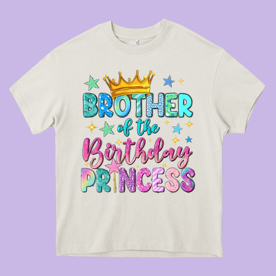 Brother Of The Birthday Princess Heavy Core Tee Designed By Nancycooperartshop
