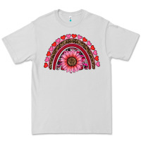 Dove Grey valentine's day sunflower rainbow Premium Tee - RanaPortraitStore