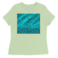 Matcha blue glitter with leopard pattern Ladies Tee - TumblerDesignByShophia