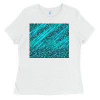 White blue glitter with leopard pattern Ladies Tee - TumblerDesignByShophia