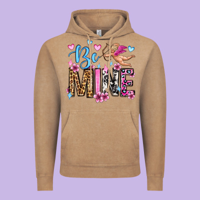 Be Mine Valentine's Day Vintage Hoodie Designed By Oliviacreatesart