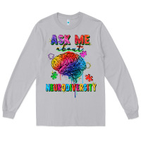 Moon Dust Ask me about neurodiversity Long Sleeve Tee - FaDigitalArtStudio