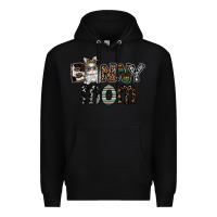 Black bunny mom Premium Hoodie - CowhideDigitalArt