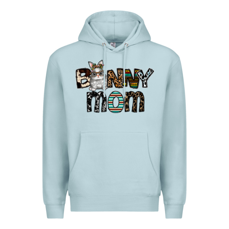 Bunny Mom Premium Hoodie by CowhideDigitalArt | Teevron
