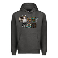 Charcoal Heather bunny mom Premium Hoodie - CowhideDigitalArt