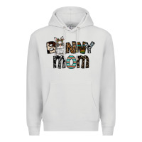 Dove Grey bunny mom Premium Hoodie - CowhideDigitalArt