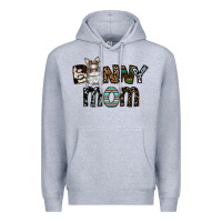 Heather Grey bunny mom Premium Hoodie - CowhideDigitalArt