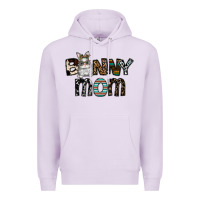 Lilac bunny mom Premium Hoodie - CowhideDigitalArt