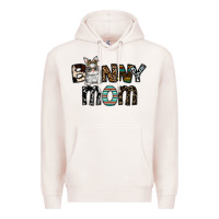 Pale Pink bunny mom Premium Hoodie - CowhideDigitalArt