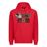 Red bunny mom Premium Hoodie - CowhideDigitalArt