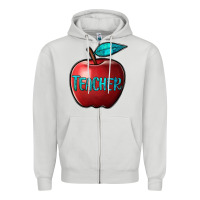Dove Grey apple teacher Zipper Hoodie - BarkalooDesign