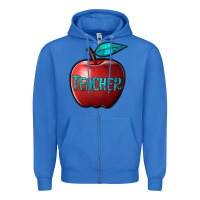 True Royal apple teacher Zipper Hoodie - BarkalooDesign