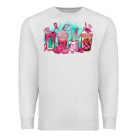 Oatmeal Heather breast cancer  coffee cups Premium Sweatshirt - AdoDesignShop