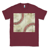 Burgundy dirty baseball pattern Classic Tee - TumblerDesignByShophia