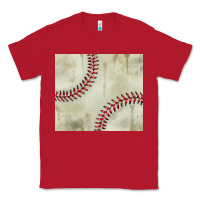 Red dirty baseball pattern Classic Tee - TumblerDesignByShophia