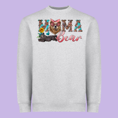 Mama Bear With Mama And Baby Heavyweight Sweatshirt Designed By Artiststas