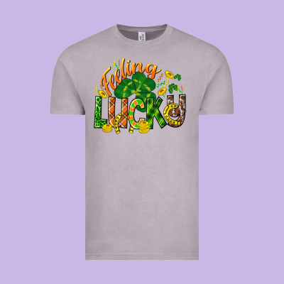 Feeling Lucky St. Patrick's Day Vintage Tee Designed By Cowgirlartshop