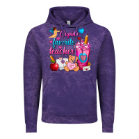 Cloud Purple Cupid's Favorite Teacher Valentine's Day Frappe Vintage Hoodie - FaDigitalArtStudio