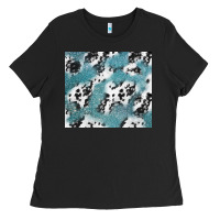 Black teal glitter and cowhide Ladies Tee - TumblerDesignByShophia