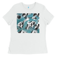 White teal glitter and cowhide Ladies Tee - TumblerDesignByShophia