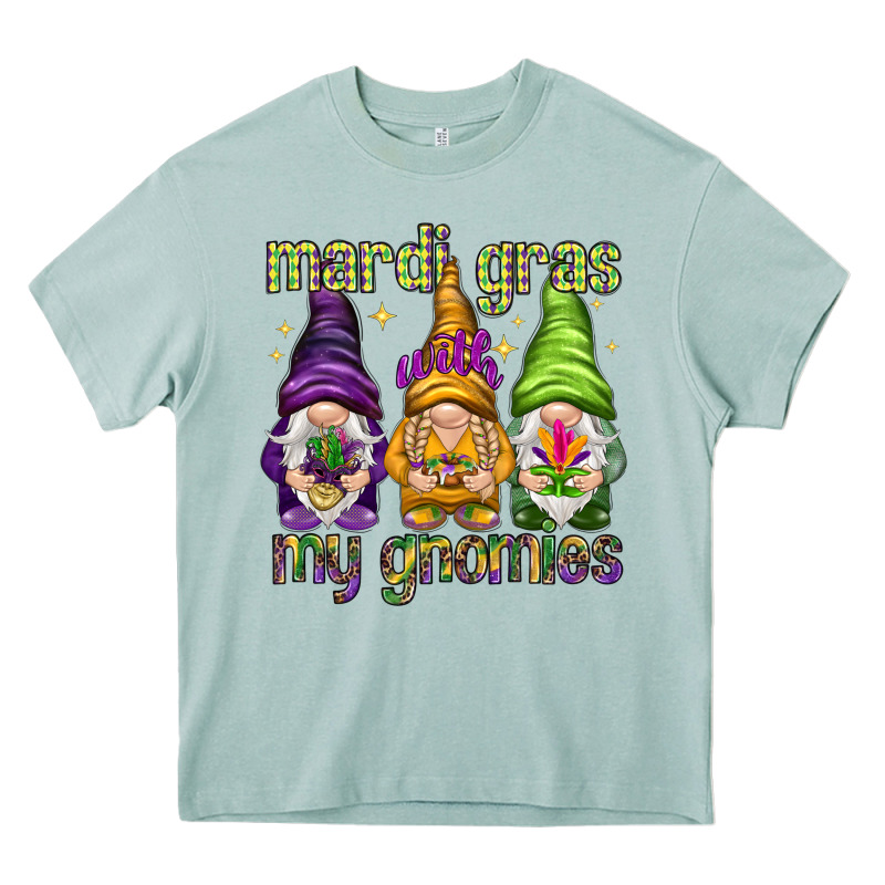 Mardi Gras With My Gnomes Heavy Core Tee by NancyCooperArtShop | Teevron