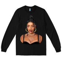 Black black woman Long Sleeve Tee - FaDigitalArtStudio