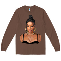 Chestnut black woman Long Sleeve Tee - FaDigitalArtStudio