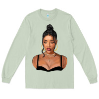 Matcha black woman Long Sleeve Tee - FaDigitalArtStudio