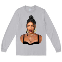 Moon Dust black woman Long Sleeve Tee - FaDigitalArtStudio