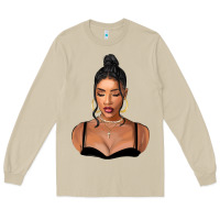 Mushroom black woman Long Sleeve Tee - FaDigitalArtStudio