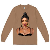 Toasted Coconut black woman Long Sleeve Tee - FaDigitalArtStudio
