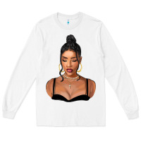 White black woman Long Sleeve Tee - FaDigitalArtStudio