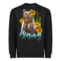 Black mama bear with sunflowers and cactus Heavyweight Sweatshirt - Artiststas