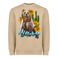 Mushroom mama bear with sunflowers and cactus Heavyweight Sweatshirt - Artiststas