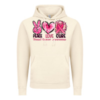 Vintage Artic Peace love cure Breast Cancer Awareness Vintage Hoodie - FaDigitalArtStudio