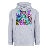 Heather Grey touch me and i will bite Heavyweight Hoodie - AdoDesignShop