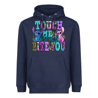 Navy touch me and i will bite Heavyweight Hoodie - AdoDesignShop