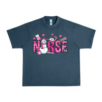Midnight Navy nurse pink christmas Urban Heavy Tee - OliviaCreatesArt